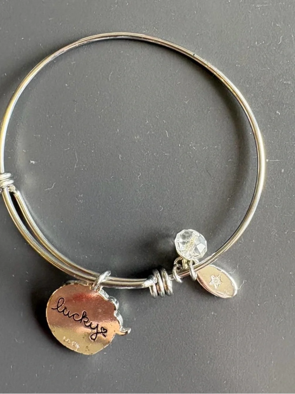 Silver Charm Bangle Bracelet Set - Women's Silver Tone Charms